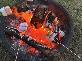 Campfire making s’mores!