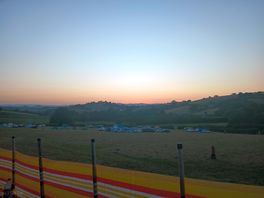 Sunset over the far hills