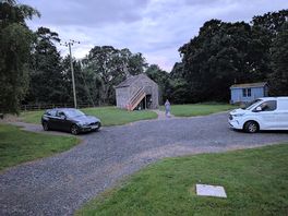 Lots of room for your car and a very clean and interesting toilet/shower block