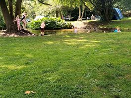 Chilling watching the kids play
