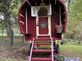 We stayed in the gypsy wagon