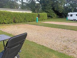 Got the chairs out on grass between pitches to catch some rays!