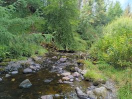 The on-site river, which you can paddle in