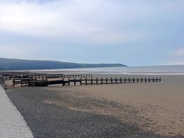 Stunning beach as tide going out