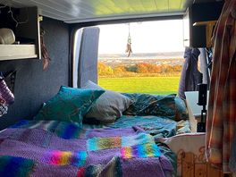 Bedroom view! opened at night to watch the stars