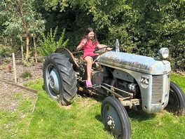On the tractor