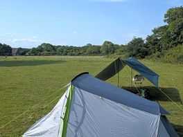 My set up looking across the site
