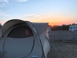 Sunset over camp