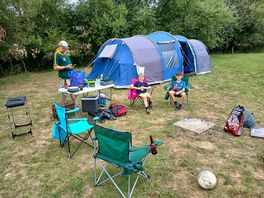 Tent set up and now time to relax....