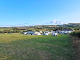 View of the site from the top of the camping field