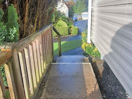 Outside: path from door to parking area