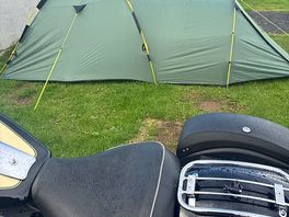 Tent pitch plenty of room with external lights that can be switched on and off manually