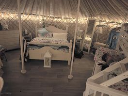 Cosy inside the yurt