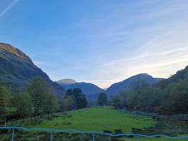 Looking up the valley from the pitch