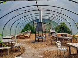 Poly tunnel seating area