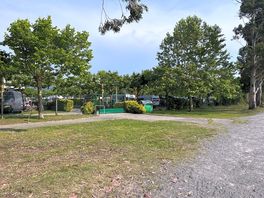 View of campsite from beach