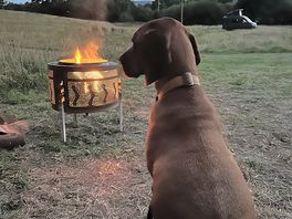 Enjoying sunset with great views and the fire pit!