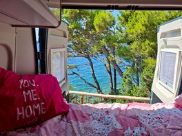 Zicht vanuit camper