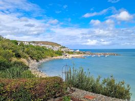 A view of new quay from the path that you can take from the site along the beach to the village.