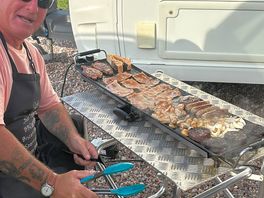 Macca our friend cooking our tea
