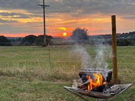 Fire pit hired from site at a small cost for the whole stay