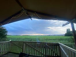 Our safari tent had this amazing view.