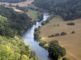 Birds eye view of the river wye