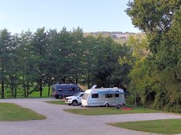 A peaceful pitch under the chalk horse