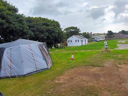 The toilet and shower block.