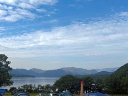 Gorgeous view of lake and mountains