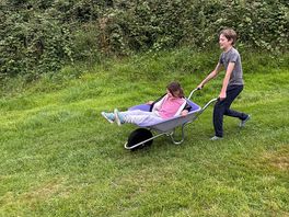 Fun with the wheelbarrows!