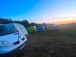 Sunset over the campsite
