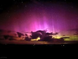 Lucky enough to see the northern lights from the camp site!!