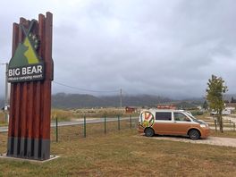 Entrance and our pitch