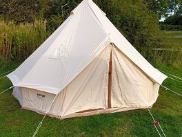 Tent pitched in a nice spot