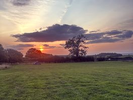 Beautiful sunset on the campsite