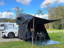 Pitched up on site