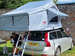 Nice space for a roof tent and very little wind great coverage with the high walls all the way round