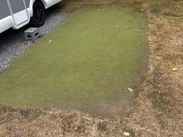 Very uneven pitch and astroturfing.