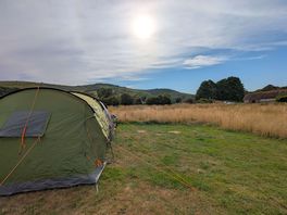 View of our tent in lovebrook campsite