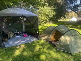Tent/gazebo by river