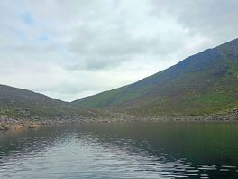 A view of crotty's lake, hidden in the hills nearby the site