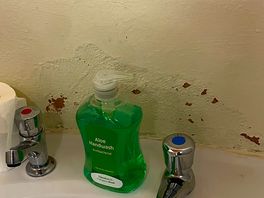 Peeling paint on walls