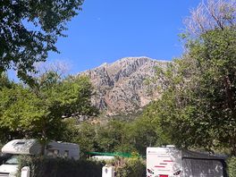 Mountains and olive groves for miles around