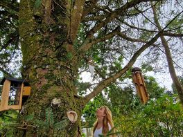 We found lots of interesting spots around the lake, this one had lots of wind chimes.