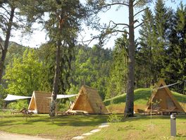 Glamping huts