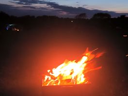 Perfect fire under the shooting stars. love this place