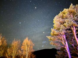 On a clear night plenty of stars and planets to see.
