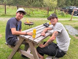 Breakfast in seatoller yurt.