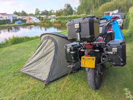 Pitch next to the fishing pond